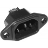 K a B 42R014122 IEC zástrčka C13/C14 42R zástrčka, vestavná rovná Počet kontaktů: 2 plus PE 10 A černá 1 ks