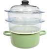 Naparovací hrniec - Dvojica pár flóry zeleným +2 SITA Pyrex (Naparovací hrniec - Dvojica pár flóry zeleným +2 SITA Pyrex)