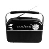 Manta RDI918B, 5W RMS, FM/AW/SW, Bluetooth, Solar, Čierna, Prenosné rádio