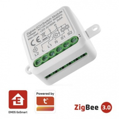 EMOS GoSmart spínací modul IP-2102SZ, ZigBee, 2-kanálový