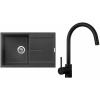 Set Sinks G11974 (dřez Ultima 790 Metalblack 74 + baterie Vitalia Černá matná)