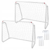 Prenosná futbalová bránka 125 x 96 x 62 cm (2x KOVOVÁ PRENOSNÁ FUTBALOVÁ BRANKA 125cm NA FUTBAL)