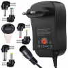 Univerzálny Nastaviteľný Sieťový Adaptér Nabíjačka 3-12V 12W 1A + 6 koncoviek