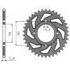 oceľová rozeta SUN1-3079-39, SUNSTAR (39 zubov) HONDA, KTM