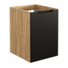 Skrinka pod umývadlo, 40cm, dub olejovaný, čierna, LUXOR BLACK 81-40-1D