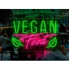 Fotověci Neonový Nápis Neon LED Potraviny Pekařství Restaurace (Vyrábíme i na Míru) Varianta: Vegan Food 55x35cm