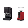 Gaggia New Classic EVO, black + Eureka Mignon Silenzio, BL ferrari red