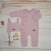 Letný bavlnený overal na zips + čiapka (74-86) Candy Pink od značky Kazum 86 (12-18m)