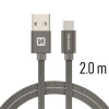 Swissten 71521302 USB - USB-C, 2m, šedý