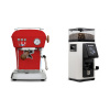 Ascaso Dream PID, Love Red + Rancilio STILE, white