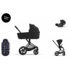 Cybex Platinum CYBEX Priam Travel Set + Cloud T Plus i-Size + Platinum Winter Footmuff sepia black 2025 matt black