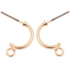 Crystal-ZONE Náušnice tŕň polkruh s očkom 15mm rose gold