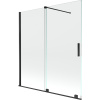 Mexen Velar, 2-krídlová posuvná vaňová zástena 150 x 150 cm, 8mm číre sklo, čierna matná, 896-150-000-01-70