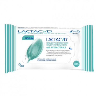 Lactacyd with antibacterials obrúsky na intímnu hygienu 1x15 ks