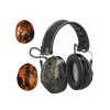 Elektronická ochranná sluchátka 3M® PELTOR® SportTac™ Slimline – Zelená / Oranžová Camo