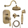 Sapho KIRKÉ podomietkový sprchový set s pákovou batériou, 2 výstupy, bronz KI42B-02