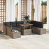 zahrada-XL Záhradný jedálenský set 10 pcs Šedá, hnedá 100 x 55 x 73 cm 3350006