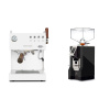 Ascaso Steel DUO PID PLUS, White&Wood + Eureka Mignon Perfetto, CR black