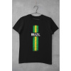 Tričko Brazília s vlajkou - Čierna