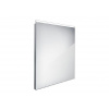 Nimco Zrkadlá - Zrkadlo s LED osvetlením, 60x70 cm, hliník ZP 8002
