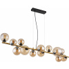 Globo Lighting Riha závesné svietidlo x3.5 W čierna-mosadzná-jantárová 56135-13H
