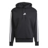 adidas Essentials Fleece 3-Stripes pánska mikina Black/White 2XL