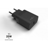 Fixed nabíjačka s USB-C výstupom a PD, 20W, čierna FIXC20N-C-BK
