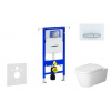 Geberit Duofix - Modul na závesné WC s tlačidlom Sigma50, alpská biela + Duravit ME by Starck - WC a doska, Rimless, SoftClose 111.355.00.5 NM8
