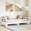 zahrada-XL Denná posteľ s matracom biela 90x200 cm masívna borovica 854953