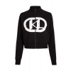 MIKINA KARL LAGERFELD KL LOGO ZIP UP BLACK