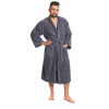 Interkontakt Pánský župan model KIMONO 02 Dark Grey Velikost županu M