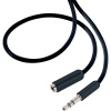 SpeaKa Professional SP-7870468 jack audio predlžovací kábel [1x jack zástrčka 3,5 mm - 1x jack zásuvka 3,5 mm] 3.00 m čierna SuperSoft opletenie; SP-7870468