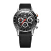 Nivada Grenchen Chronoking Mecaquartz Racing Black - Inter. Bezel - Black Leather + 5 rokov záruka a darček ZADARMO