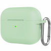 AppleKing silikónový ochranný obal s karabínou pre AirPods Pro 2 (2022) s konektorom Lightning - zelený - možnosť vrátiť tovar ZADARMO do 30tich dní