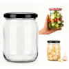 Sklenená nádoba 540 ml s viečkom - sada 80 ks