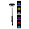 StealHome vstavaná solárna lampa, čierna, 55 cm, 1 ks. (SOLAR LED WBIJANA UFO MULTICOLOR 55CM HIT V LETE 2024)