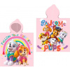 nickelodeon Detské kúpacie pončo s kapucňou Nickelodeon Paw Patrol Skye Chase Everest Rubble Marshall Pawsome Pups ružové 55 x 110 cm, 100% bavlna