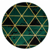 Kusový koberec Emerald 1020 green and gold kruh 120x120 (průměr) kruh cm