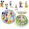 DIGITÁLNA TLAČ Jedlý obrázok na tortu Myšiak Mickey MINNIE + POSTAVY TEXT 75