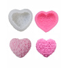 Silikónové formy na výrobu mydla – srdiečka s kvetinovým vzorom Možnosť: 1