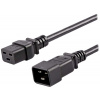 PremiumCord Kábel sieťový predlžovací 230V 16A 3m, konektory IEC 320 C19 - IEC 320 C20