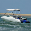 zahrada-XL Strieška Bimini s 3 oblúkmi a sieť. stenami 183x(185-198)x137cm 94841