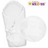 Zavinovačka s výztuží Baby Nellys - Medvídek Teddy - jersey - biela
