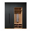 VerDesign, GLAMOUR vysoká predsieňová stena, antracit / dub Apalačský LTD