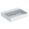 Geberit ONE Umývadlo, 50x41x14 cm, skrytý prepad, bez otvoru na batériu, vodorovný odtok, KeraTect, biela 505.018.00.1