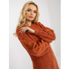 Dlhý kardigan - tmavá oranžová (Dámsky sveter RUE PARIS)