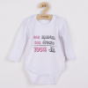Body s potlačou New Baby 50% MAMIČKA + 50% OTECKO - 100% JA ružové - 86 (12-18m)