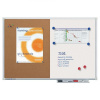 Kombinovaná tabule Bi-Combi magnetická/korková 90x60, ALU rám