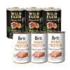 BRIT MONO PROTEIN MORČACIE A SLADKÉ ZEMIAKY 3x400g + MONOPROTEÍNOVÉ BRAČOVÉ MÄSO Z WILD FARMU 3x400g