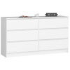 Komoda K140 6SZ CLP biela